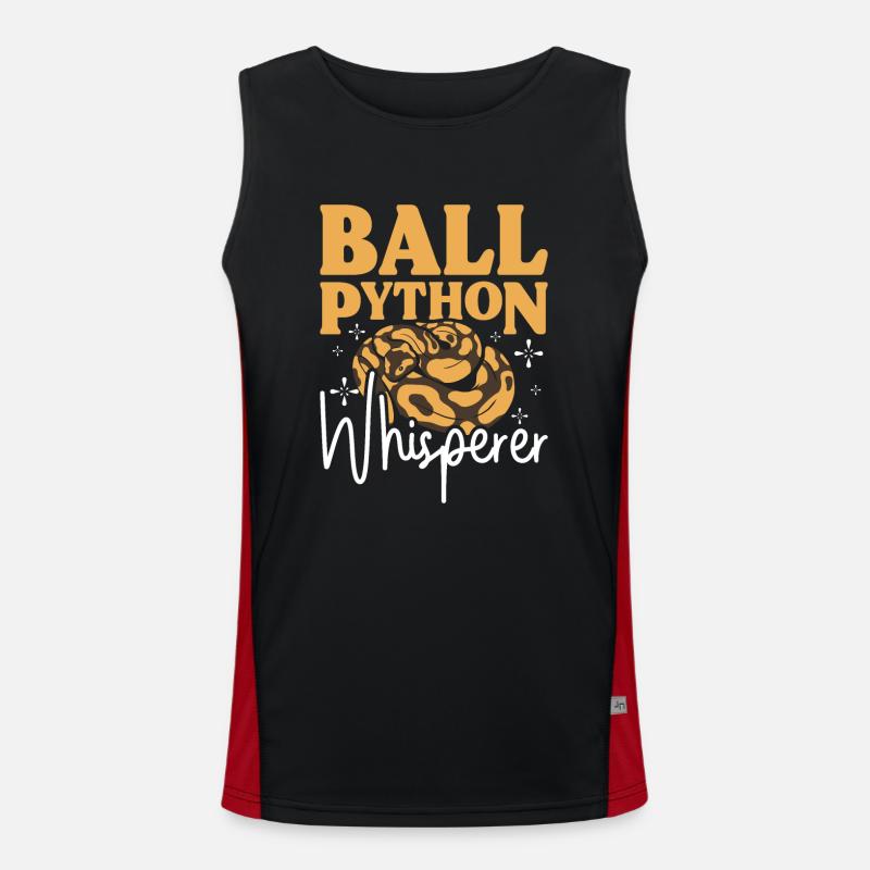 Ball python whisperer - Men's Functional Contrast Tank Top  - black/red