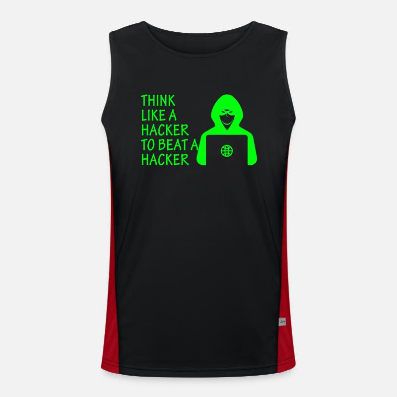 Ethical Hacker Cybersecurity Expertise Men's Functional Contrast Tank Top 