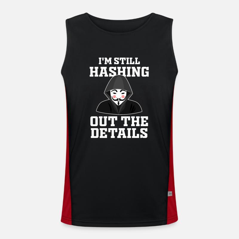 Ethical Hacker Cybersecurity Expertise - Men's Functional Contrast Tank Top  - black/red