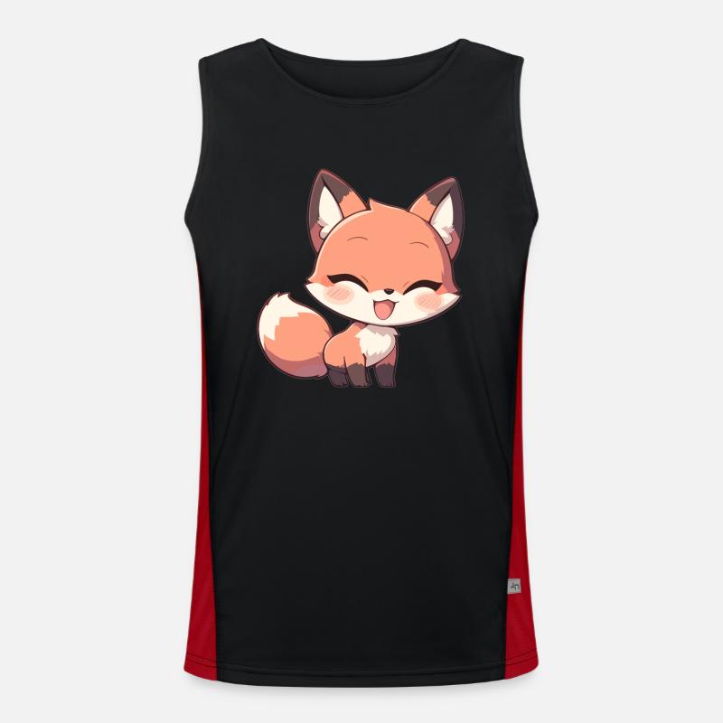 Foxes Fox - Men's Functional Contrast Tank Top  - black/red