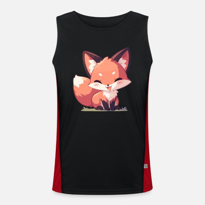 Foxes Fox - Men's Functional Contrast Tank Top  - black/red