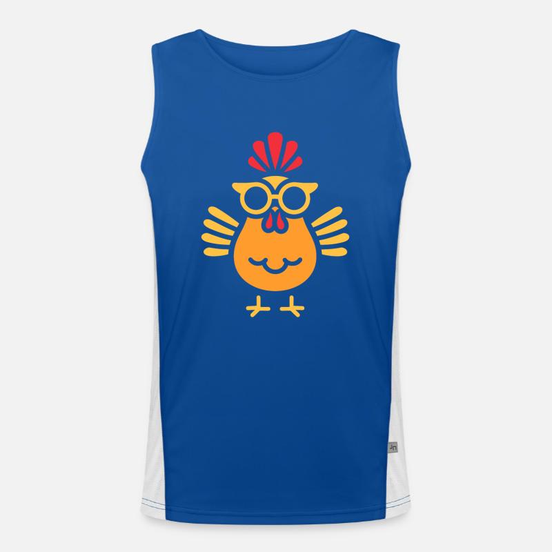 Huhn Funktionelles Kontrast-Tank Top für Männer 