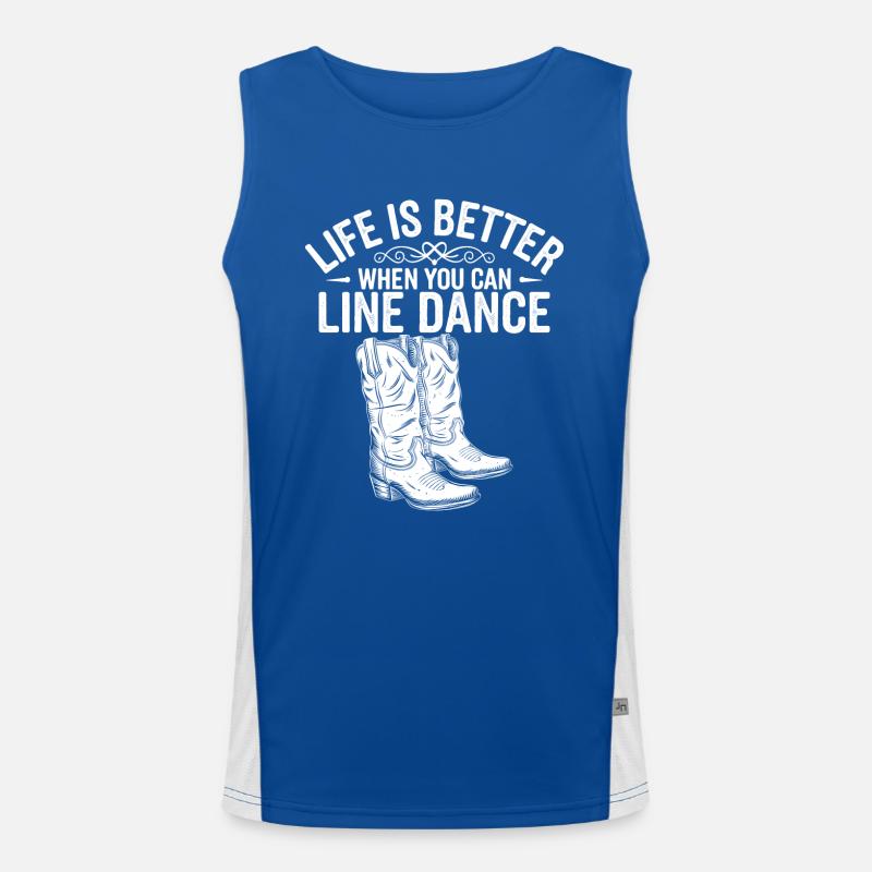 Line Dance bringt Freude Funktionelles Kontrast-Tank Top für Männer 