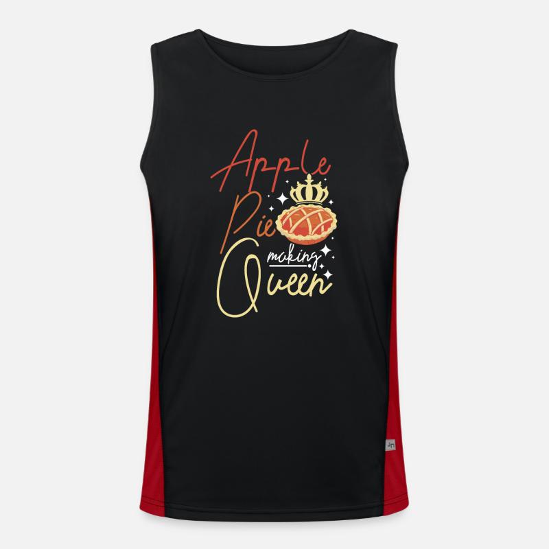 Apple pie making queen - Men's Functional Contrast Tank Top  - black/red