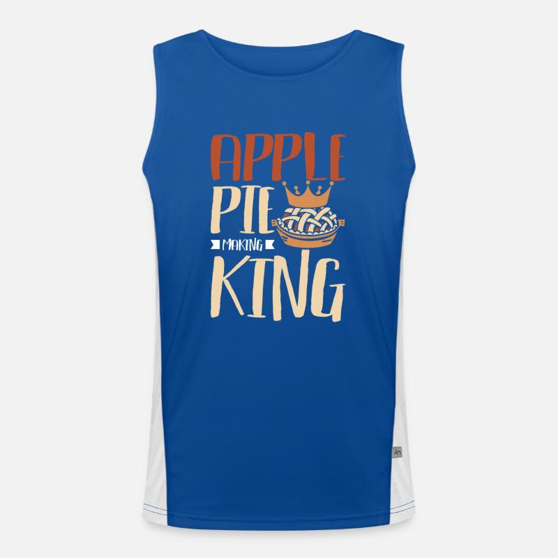 Apple pie making king Funktionelles Kontrast-Tank Top für Männer 