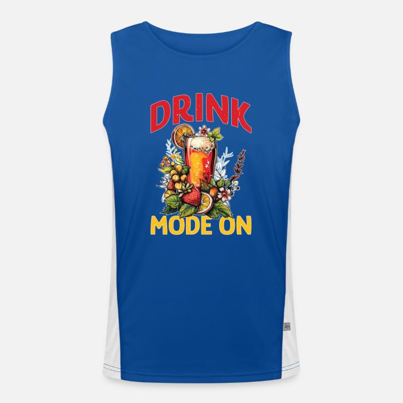 Drink Mode On 2 Funktionelles Kontrast-Tank Top für Männer 