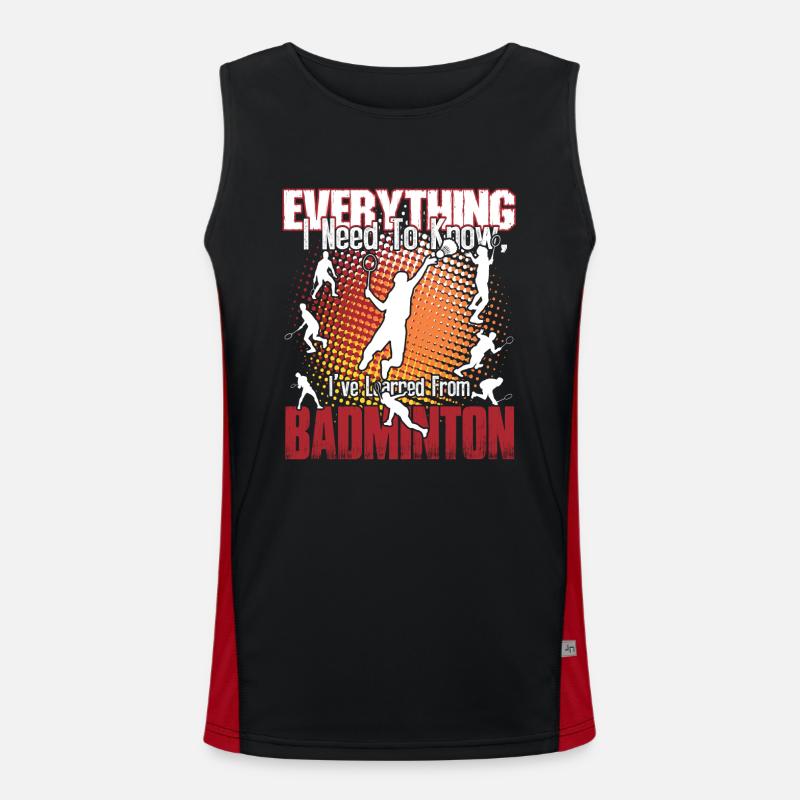 Badminton Is Everything - Men's Functional Contrast Tank Top - black/red
