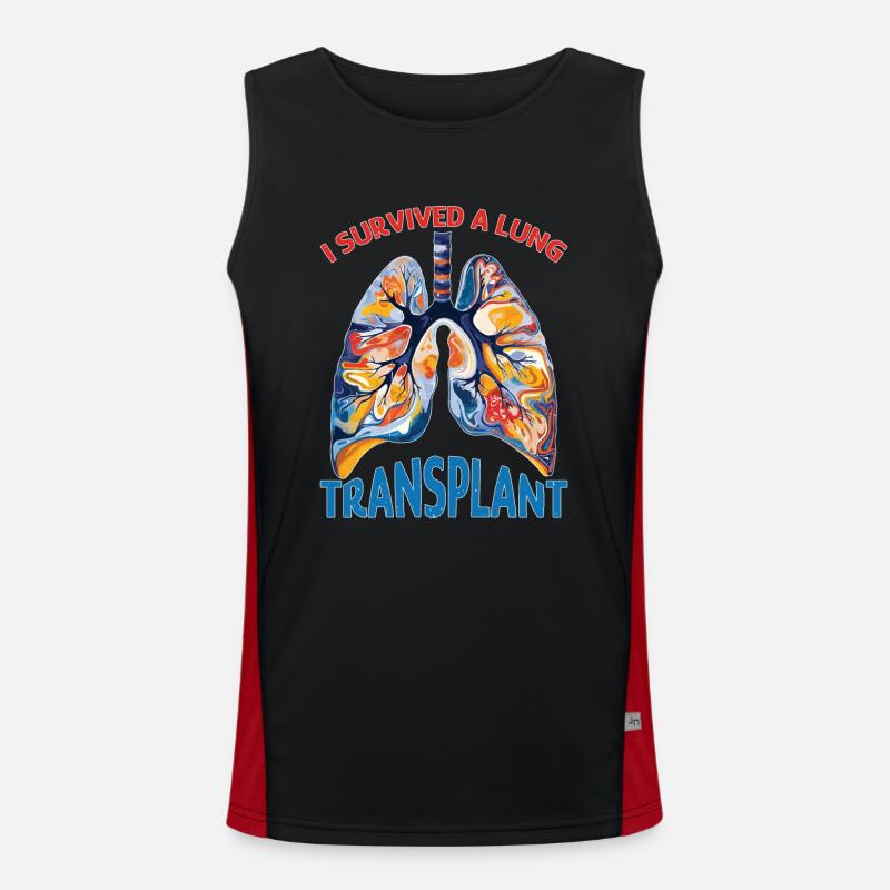 I Survived A Lung Transplant 2 Funktionelles Kontrast-Tank Top für Männer 