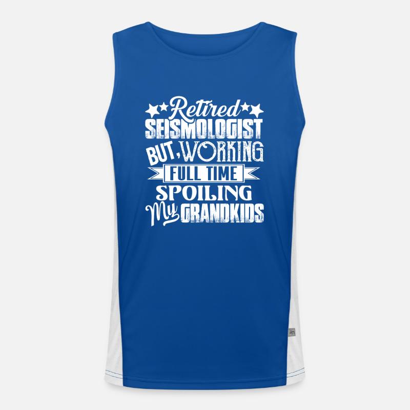 Retired Seismologist But Working Full Time Men's Functional Contrast Tank Top 