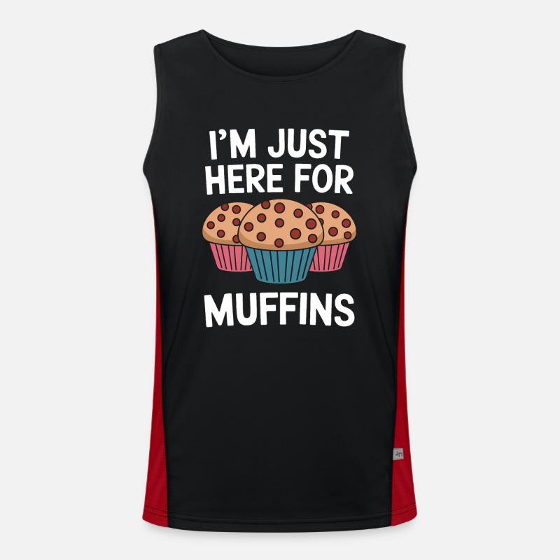Muffin Spruch Muffins Lustiges Muffins Geschenk Funktionelles Kontrast-Tank Top für Männer 