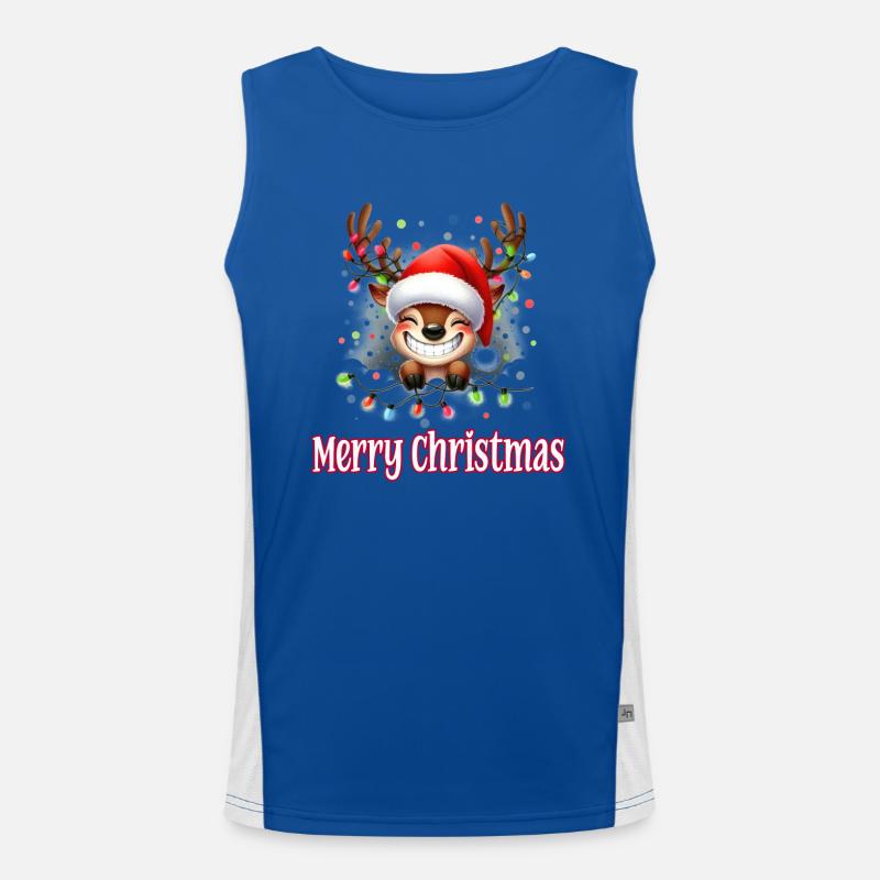 Mignon renne Noël Joyeux Noël Débardeur respirant contrasté Homme 