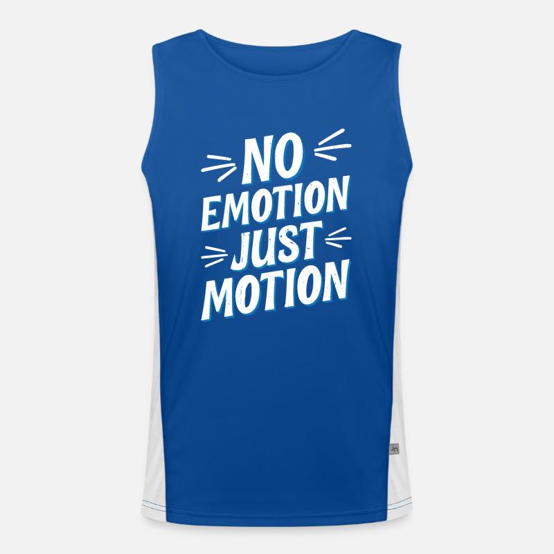 No Emotion Just Motion 5 Funktionelles Kontrast-Tank Top für Männer 