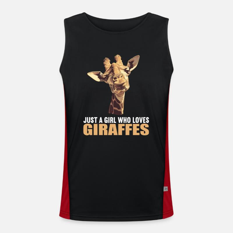 Giraffes Giraffe - Men's Functional Contrast Tank Top  - black/red