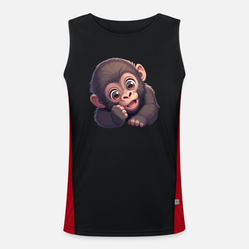 Gorillas Gorilla - Men's Functional Contrast Tank Top  - black/red