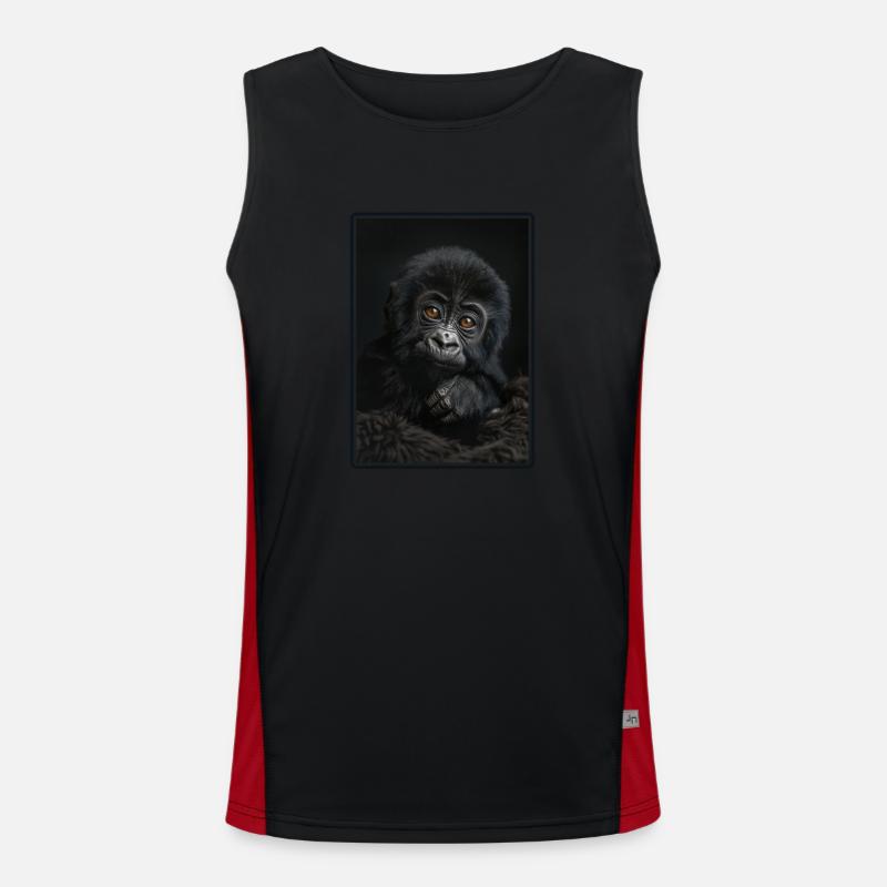 Gorillas Gorilla - Men's Functional Contrast Tank Top - black/red