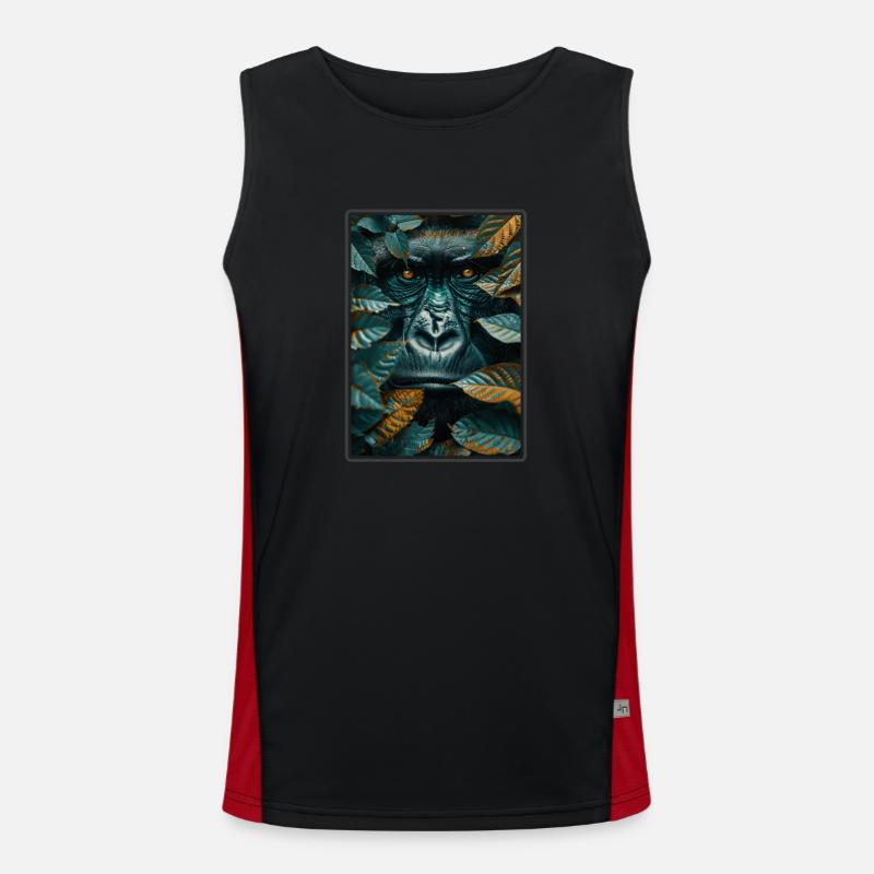 Gorillas Gorilla - Men's Functional Contrast Tank Top  - black/red