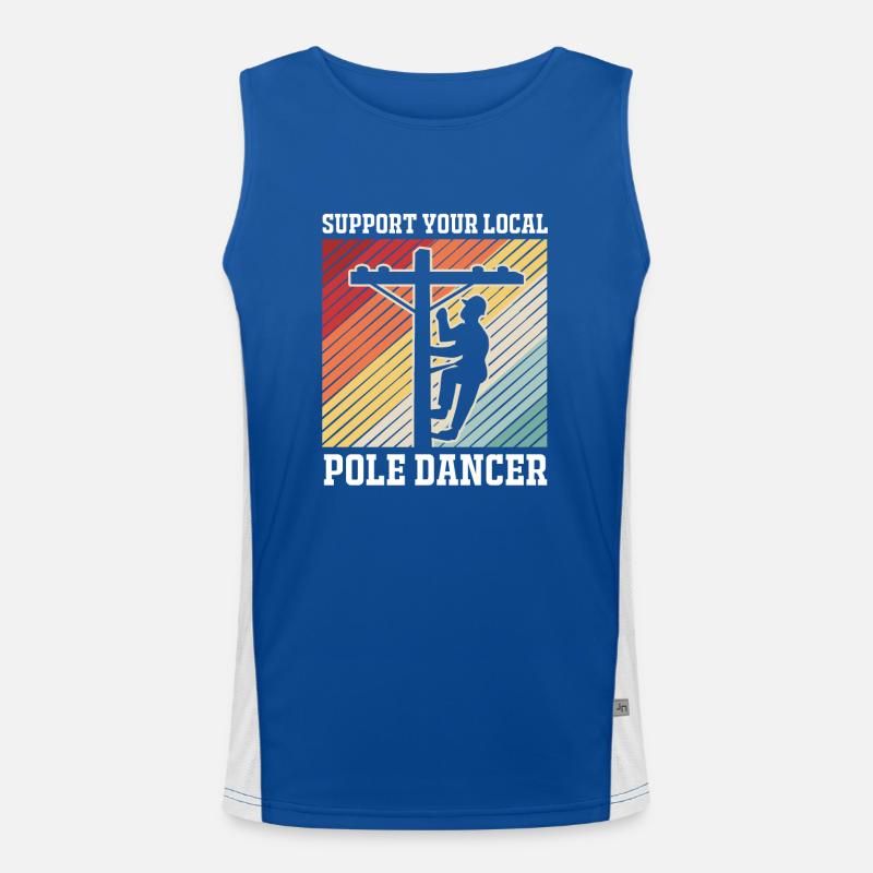 Pole Dance Funktionelles Kontrast-Tank Top für Männer 