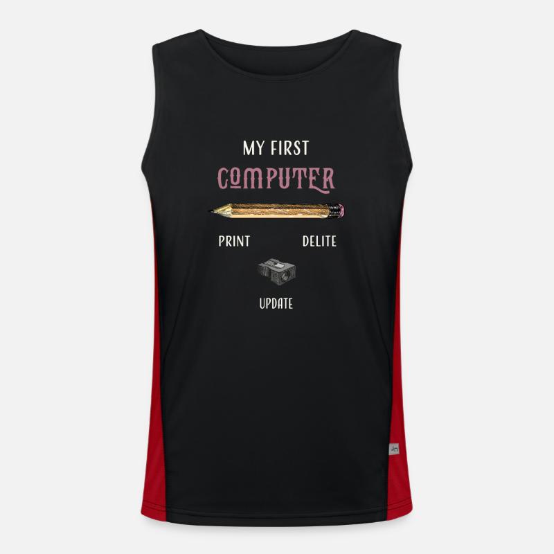 my first computer old school Men's Functional Contrast Tank Top 