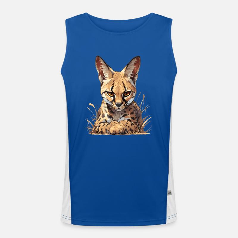 Servale Serval Funktionelles Kontrast-Tank Top für Männer 