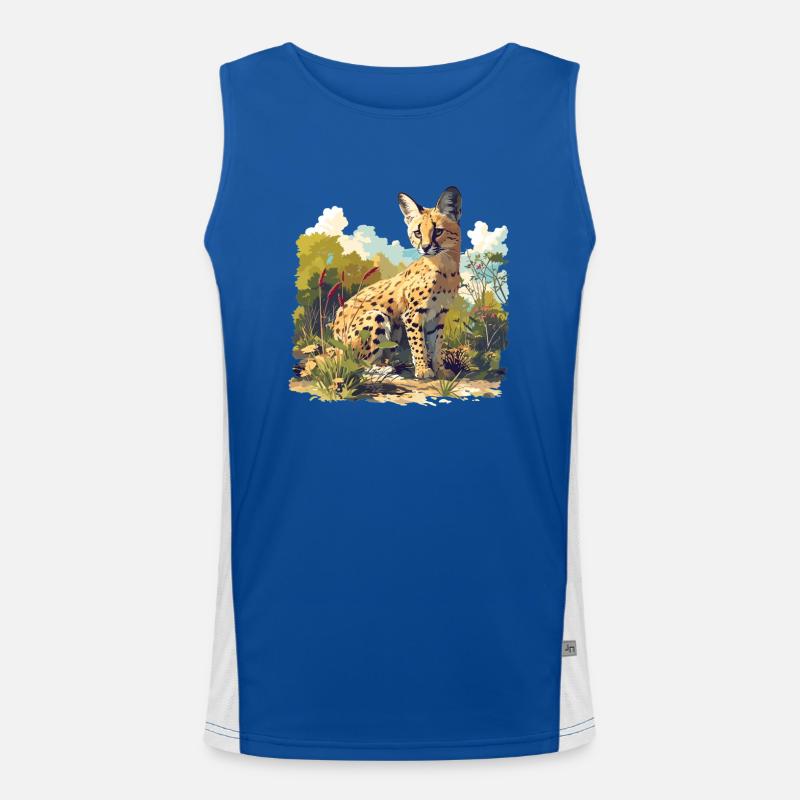 Servale Serval Funktionelles Kontrast-Tank Top für Männer 