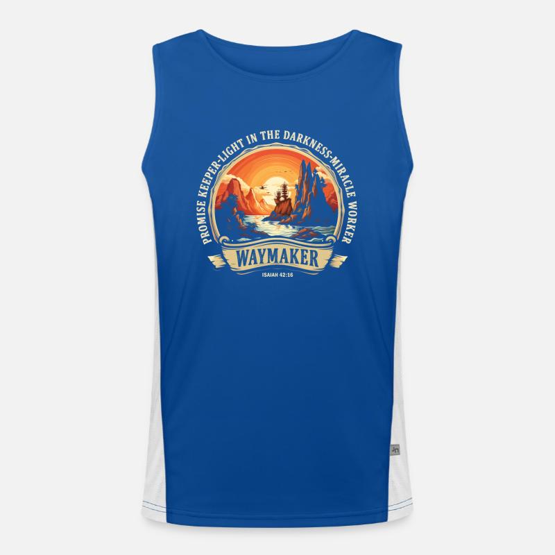 Wegweiser, Versprechenshüter, Wundertäter Funktionelles Kontrast-Tank Top für Männer 