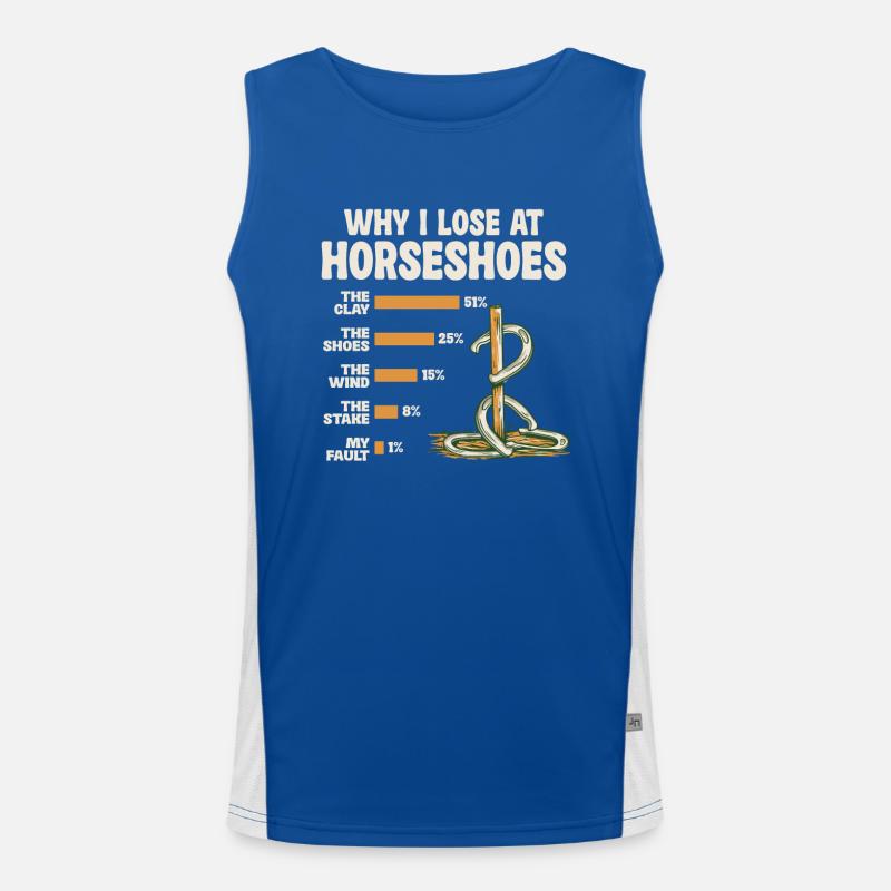 Pourquoi je perds à Horseshoe Humorous Graphics Débardeur respirant contrasté Homme 