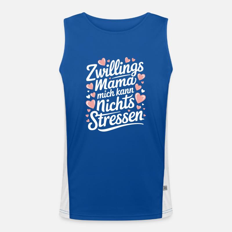 Zwillingsmama Mama von Zwillingen Zwillings Mutter Funktionelles Kontrast-Tank Top für Männer 