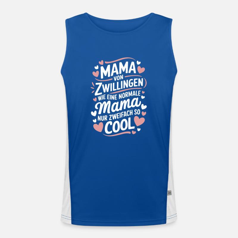 Zwillingsmama Zwillings Mutter Mama von Zwillingen Funktionelles Kontrast-Tank Top für Männer 