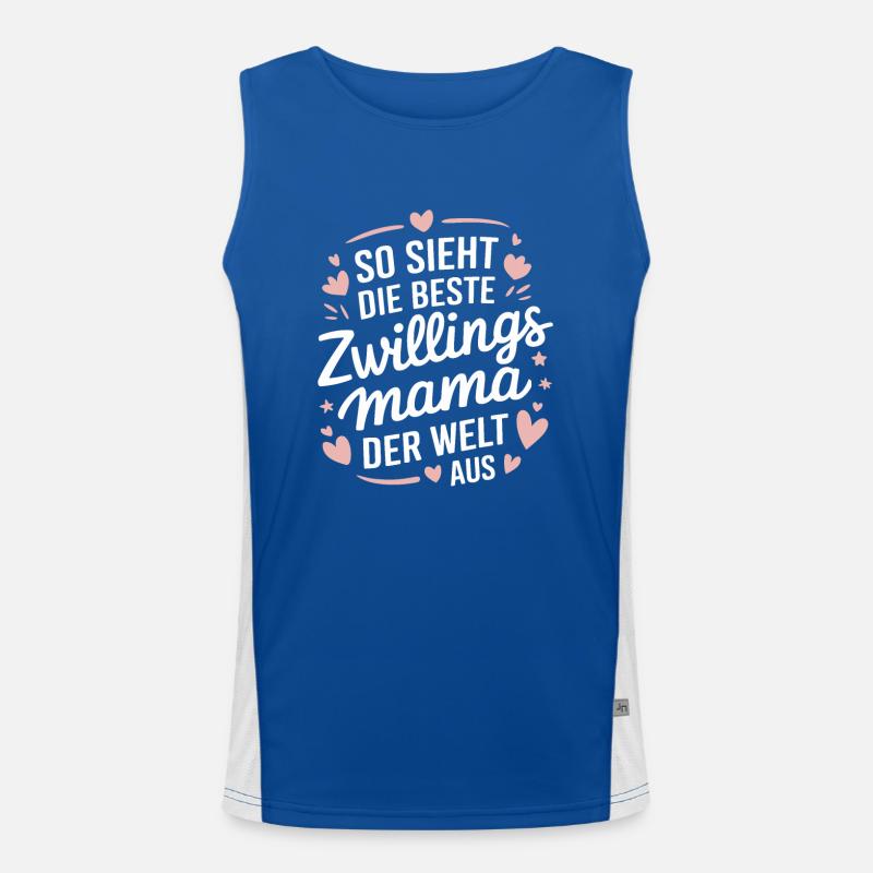 Zwillingsmama Funktionelles Kontrast-Tank Top für Männer 