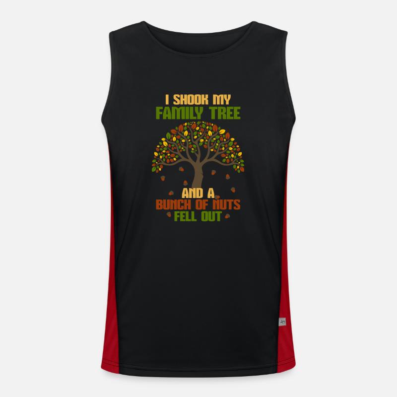 J’ai secoué mon arbre généalogique et un tas de noix est tombé Débardeur respirant contrasté Homme 