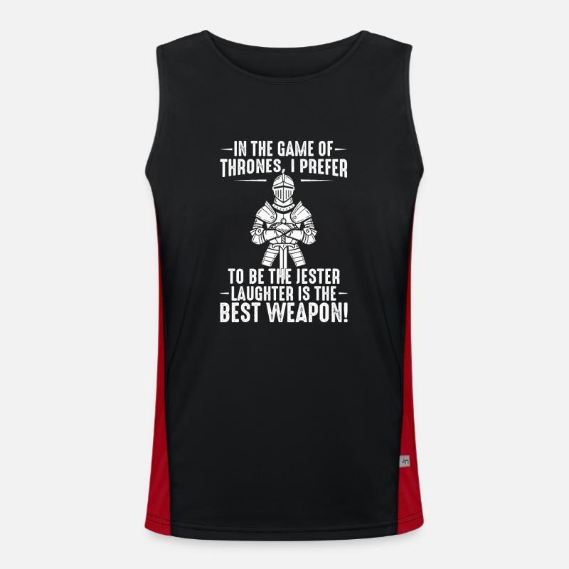 In the game, I prefer to be the jester Men's Functional Contrast Tank Top 