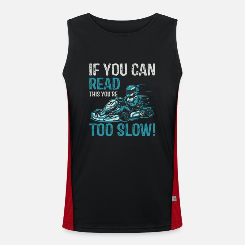 Wenn du das lesen kannst, bist du zu langsam! Funktionelles Kontrast-Tank Top für Männer 