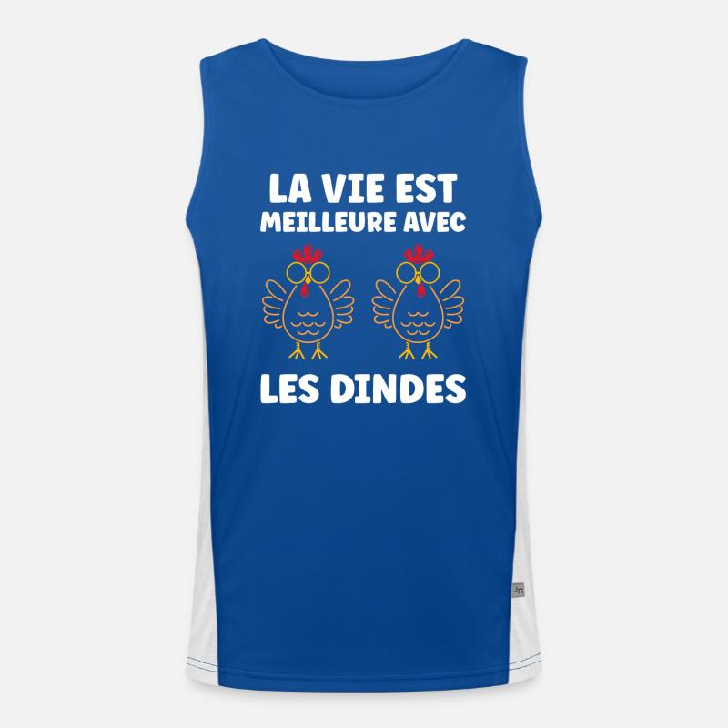 Dinde Débardeur respirant contrasté Homme 