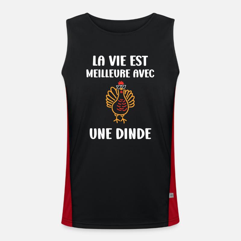 Dinde Débardeur respirant contrasté Homme 