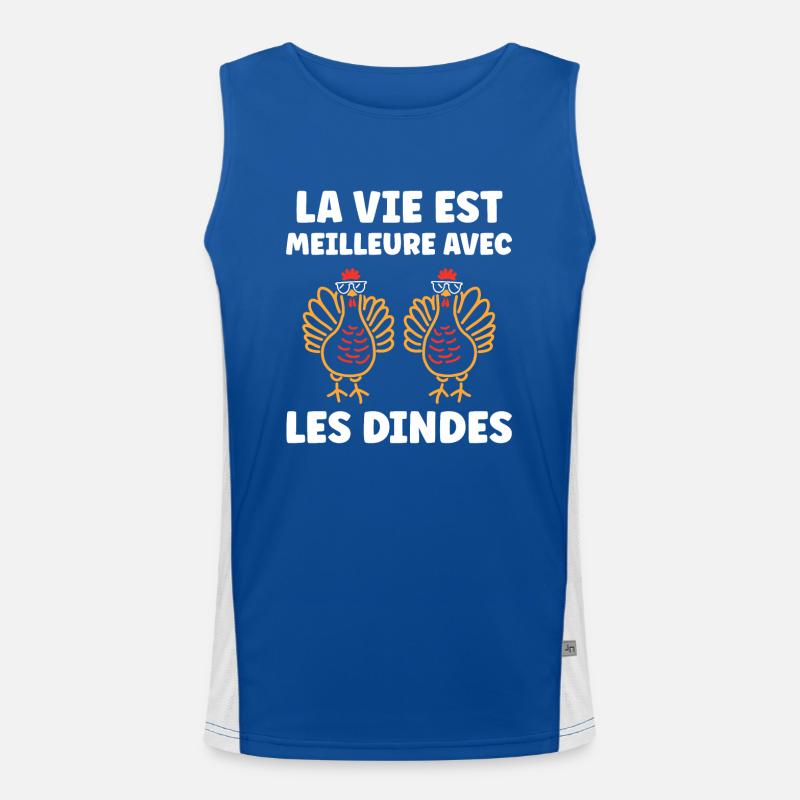 Dinde Débardeur respirant contrasté Homme 