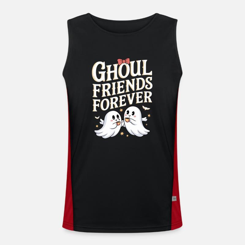 Gemütlich Horror Ästhetik Gruselig Kuschelig Funktionelles Kontrast-Tank Top für Männer 