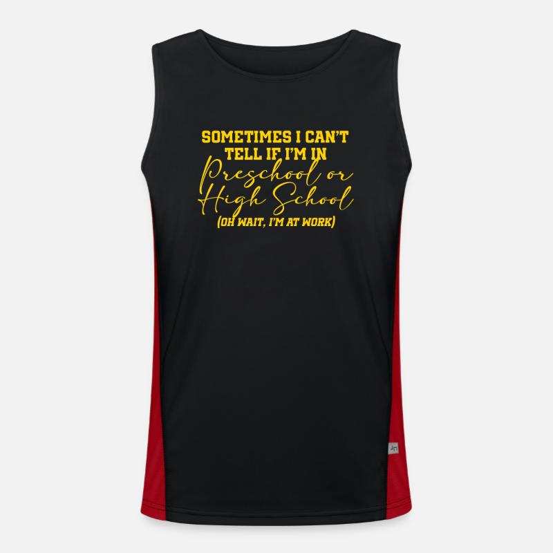 Sometimes I don't know if I'm in kindergarten Men's Functional Contrast Tank Top 