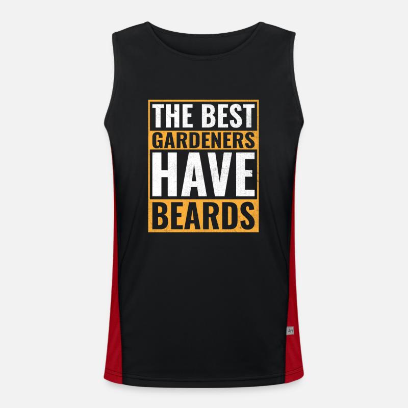 Die besten Gärtner haben Bärte Gärtner Bart Funktionelles Kontrast-Tank Top für Männer 