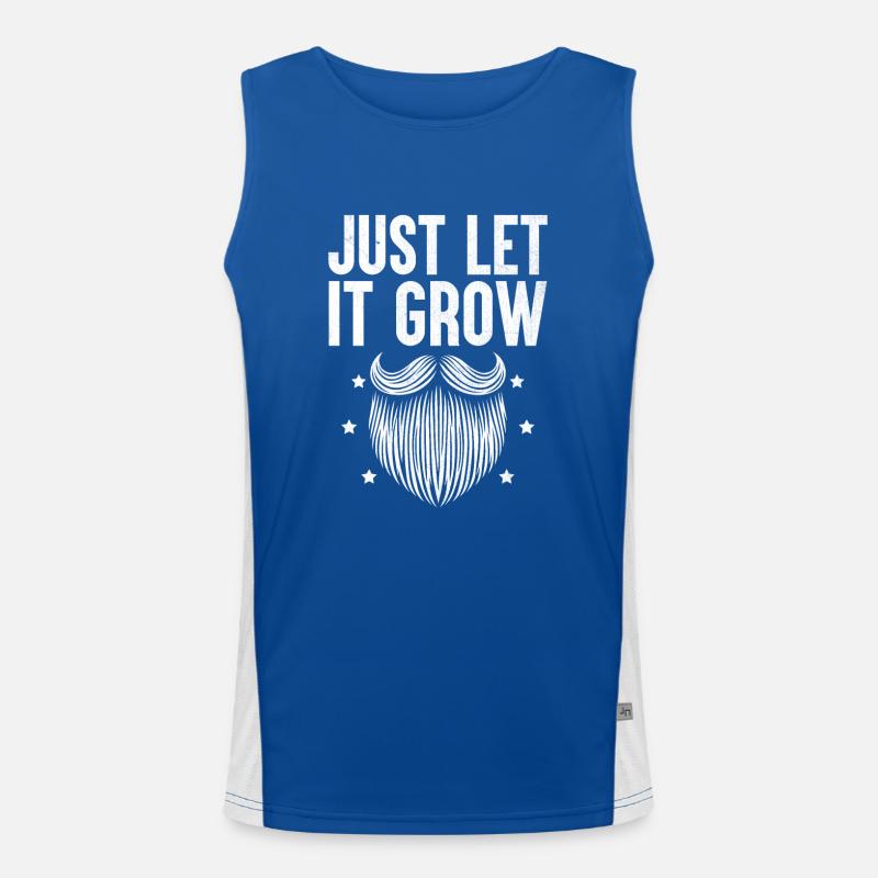 Lass es einfach Bärte wachsen Bärtiger Bartmann Funktionelles Kontrast-Tank Top für Männer 