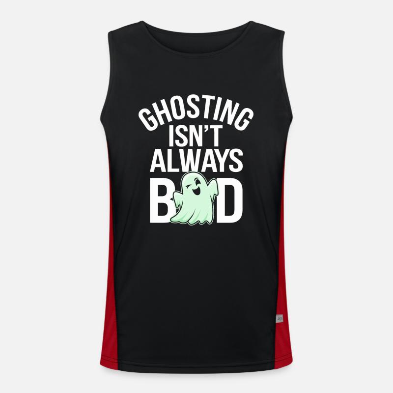 Paranormal Comedy Funny Ghost Humor Lighthearted Men's Functional Contrast Tank Top 
