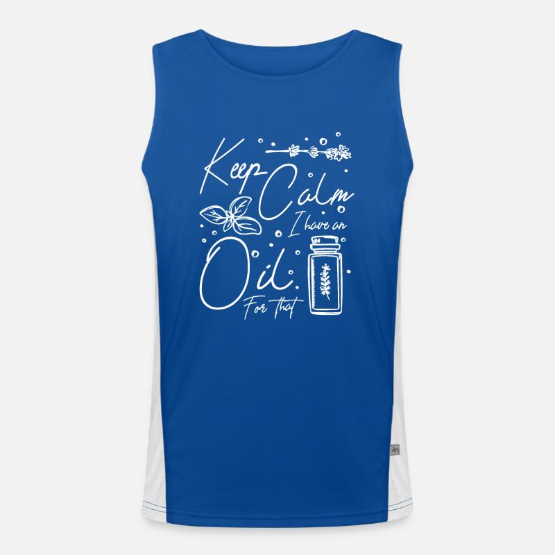Keep calm I have an Essential oil for that Funktionelles Kontrast-Tank Top für Männer 