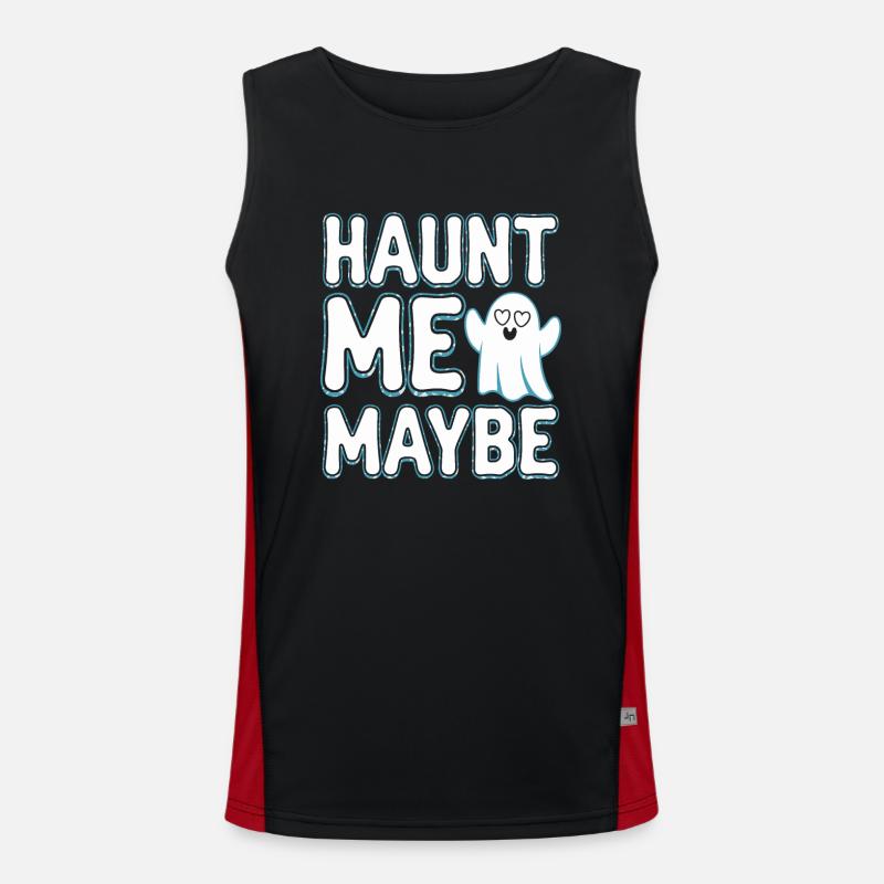 Paranormal Comedy Funny Ghost Humor Lighthearted Men's Functional Contrast Tank Top 
