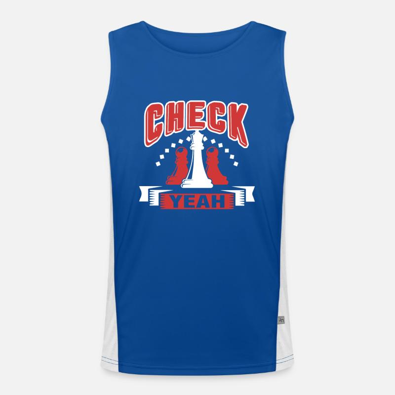 Chess Chess Check Yeah Men's Functional Contrast Tank Top 