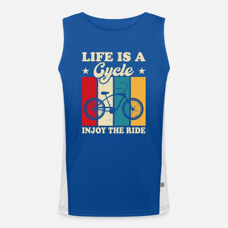 Life is a cycle Funktionelles Kontrast-Tank Top für Männer 