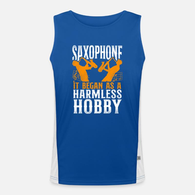 Saxophone Saxophone It Began As A Funktionelles Kontrast-Tank Top für Männer 