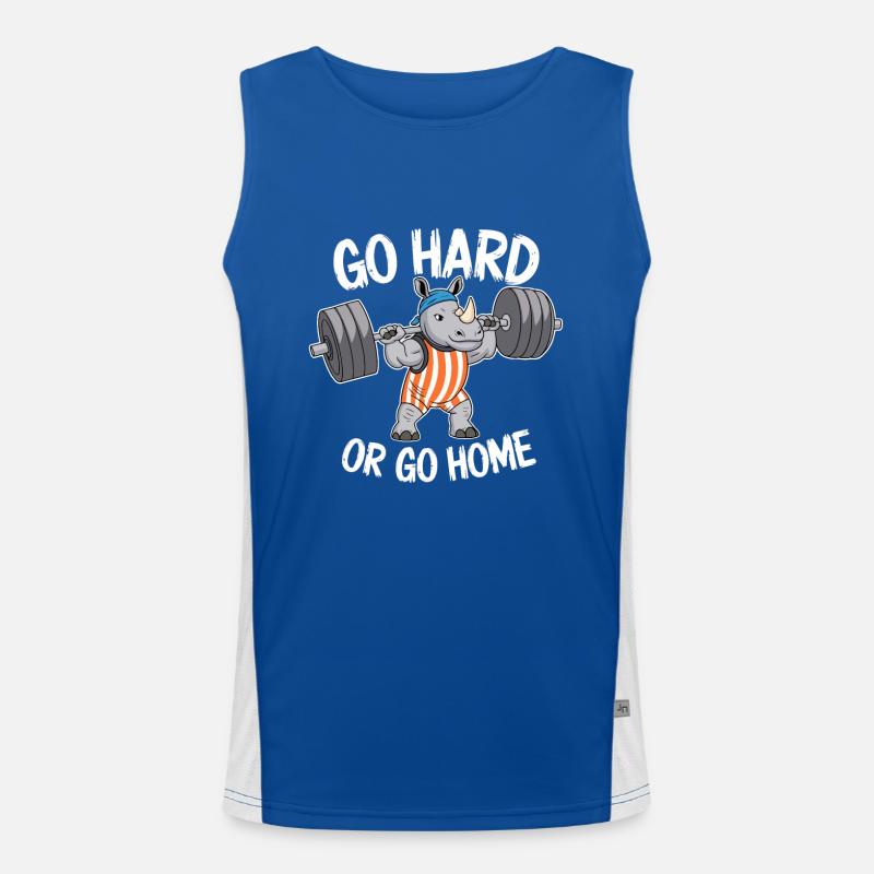 FITNESSSTUDIO, HART ARBEITEN ODER NACH HAUSE GEHEN Funktionelles Kontrast-Tank Top für Männer 