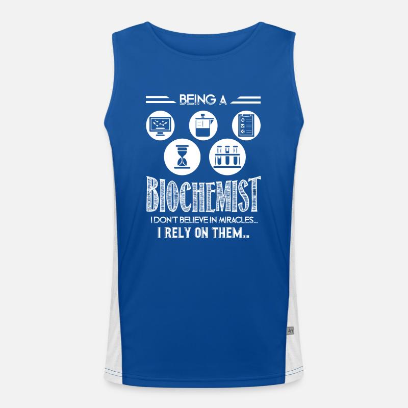 Biochemist Rely On Miracles Men's Functional Contrast Tank Top 