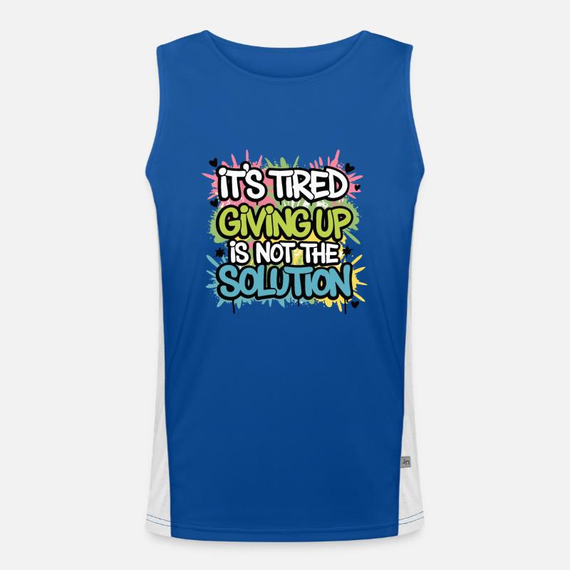 NEVER QUIT Men's Functional Contrast Tank Top 