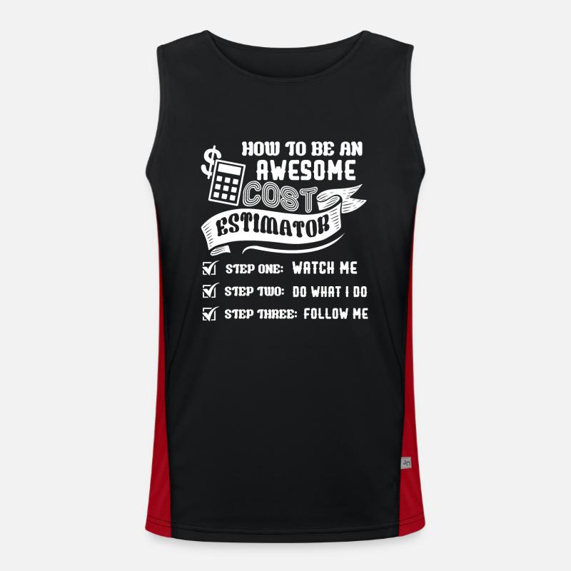 Cost Estimator Be An Awesome Cost Estimator Men's Functional Contrast Tank Top 