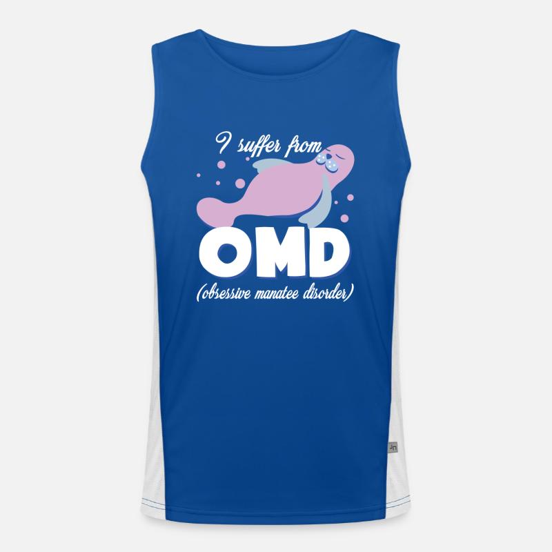 Manatee Obsessive Manatee Disorder Men's Functional Contrast Tank Top 
